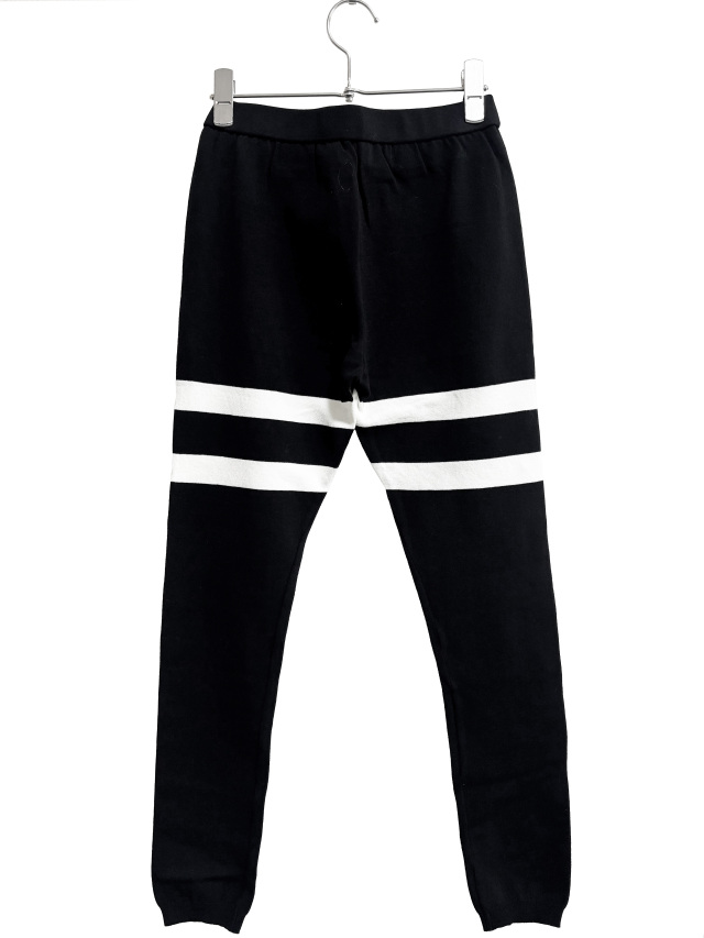 ニット、パンツ、ボーダー、ジャカード、レギンス