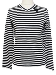 Tシャツ、ボーダー、長袖、ユニセックス、綿