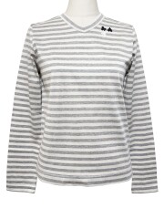 Tシャツ、ボーダー、長袖、ユニセックス、綿