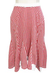 ニット、ジャカード、スカート、ドット、水玉