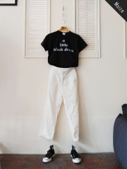 シルケット天竺　メッセージプリントTシャツ