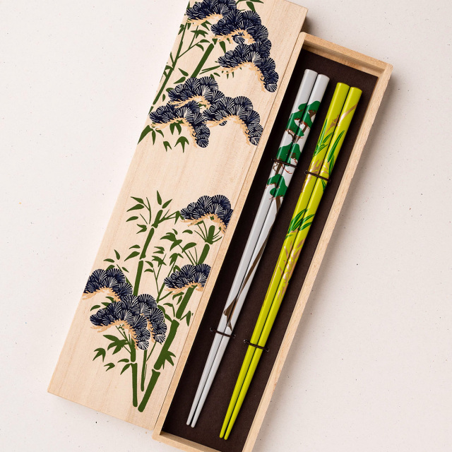 Rimpa / 松竹 / 23cm / ペアセット桐箱入り / 食洗機対応