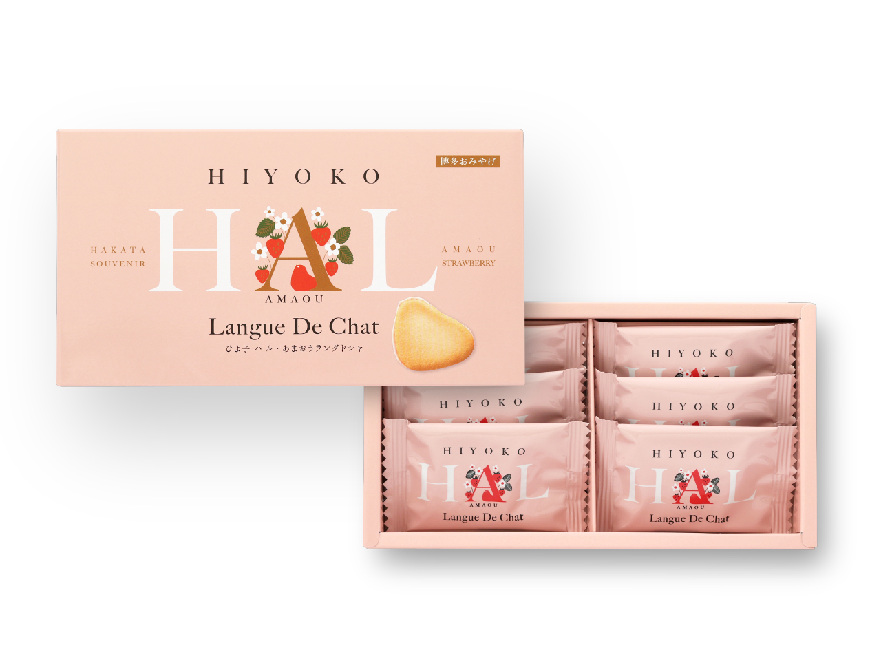 ひよ子ハル・あまおうラングドシャ 6枚入