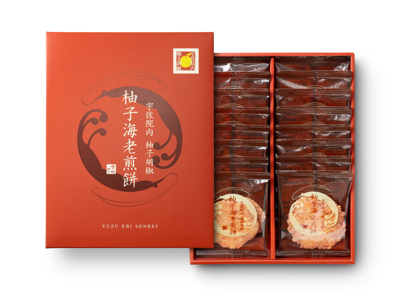 柚子海老煎餅　16袋入（1袋2枚入）