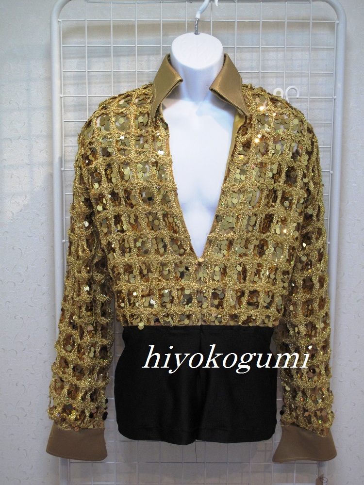 L857 メンズ　ゴールドラテン衣装