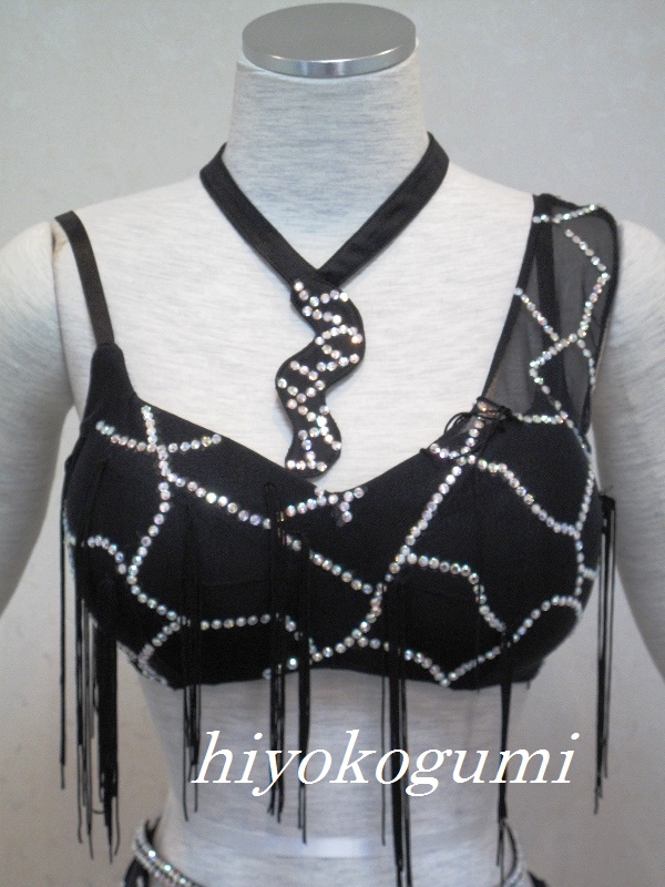 L791 オーダードレス 黒フリンジ ラテンドレス