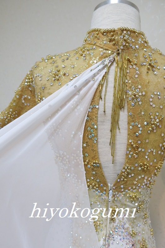 シャンパンゴールドスタンダードドレス　　　　　　　Ｍサイズ シュガーピンク サイドベージュ スタンダードドレス | プレタ