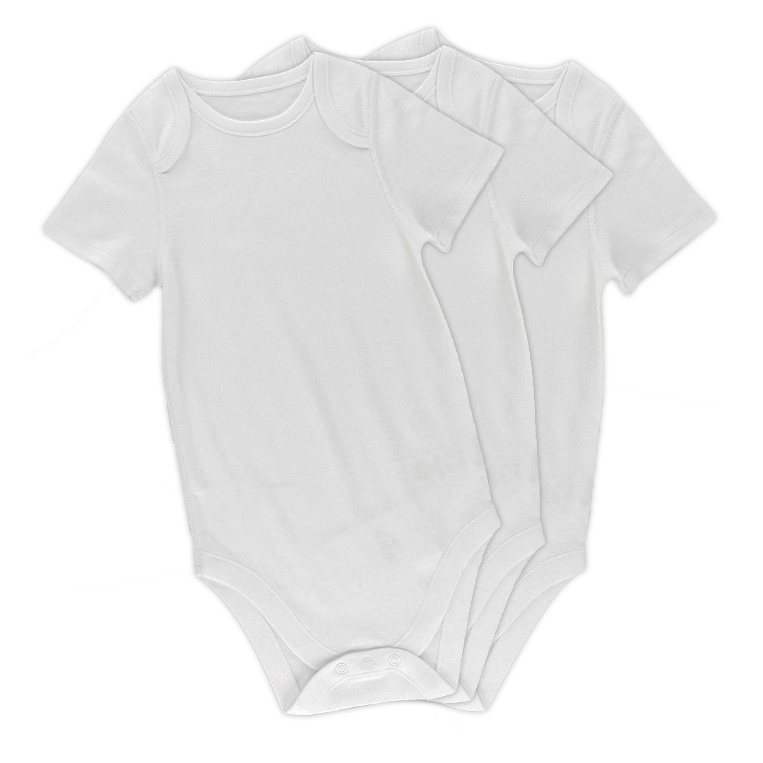 ロンパース肌着｜半袖 白無地 