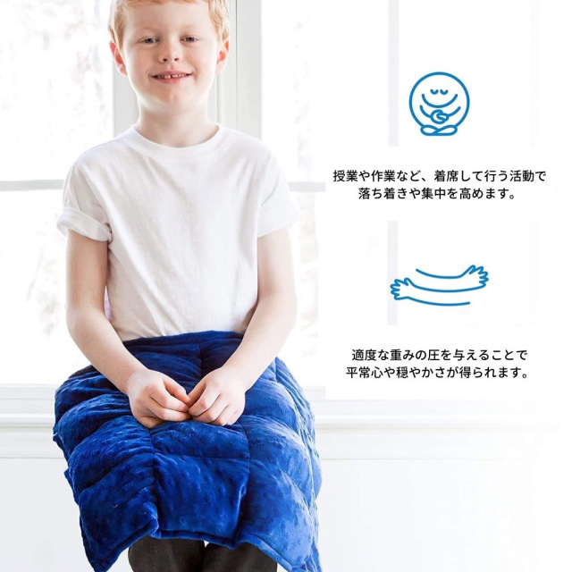 ウエイトブランケット。自閉症、発達障害、ADHD、ASD対応。加圧、クールダウンのためのブランケット。