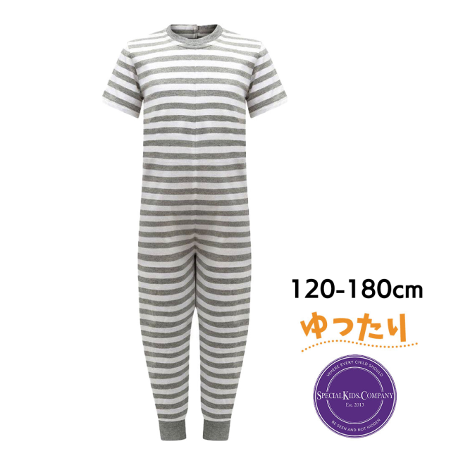 介護用、オムツいじり、弄便対策のためのつなぎパジャマ。