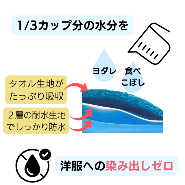 障害児、高齢者、介護用スタイ。小学生、中学生、大人サイズのおしゃれなよだれかけ。 Mum2Mum