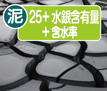 汚泥溶出25項目検査＋水銀含有量＋含水率