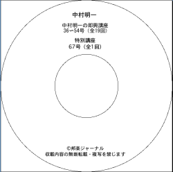 【CD-R】中村明一の即興講座・特別講座／中村明一（REN-005）