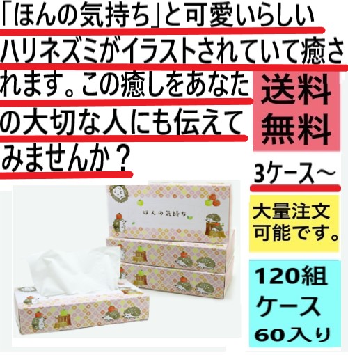 ほんの気持ちのハリネズミティッシュペーパーです