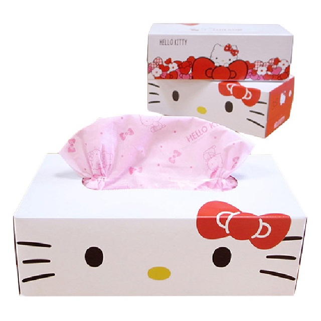 キティプリント入りティッシュです