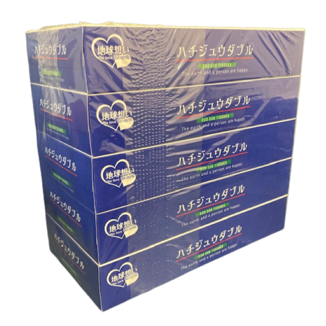 ハチジュウダブルBOXティッシュの通販サイトです