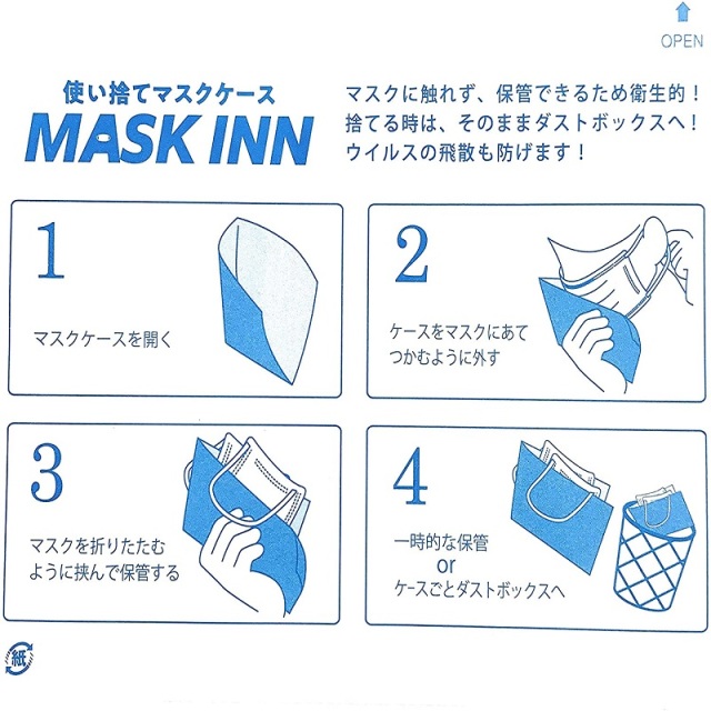 使い捨てマスク包装紙です