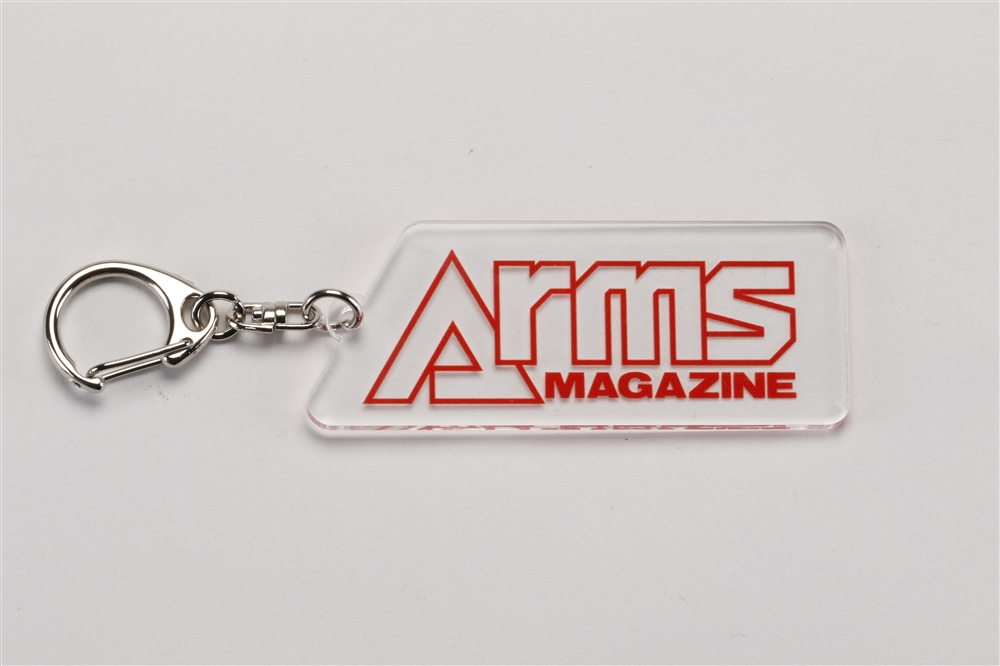 アームズマガジンロゴ アクリルキーホルダー クリア ミリタリーグッズ AM2003