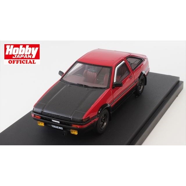 《送料無料》1/43 MARK43 (PM4333CRK) トヨタ スプリンタートレノ （AE86） GT APEX (スポーツホイール） レッド (カーボンボンネット)