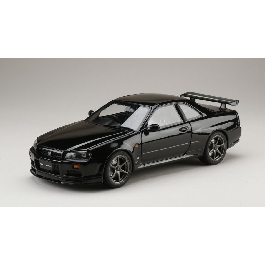 《送料無料》ホビージャパン 1/18 ニッサン スカイライン GT-R V・スペック 1999 (BNR34) ブラックパール 完成品ミニカー HJ1809BK