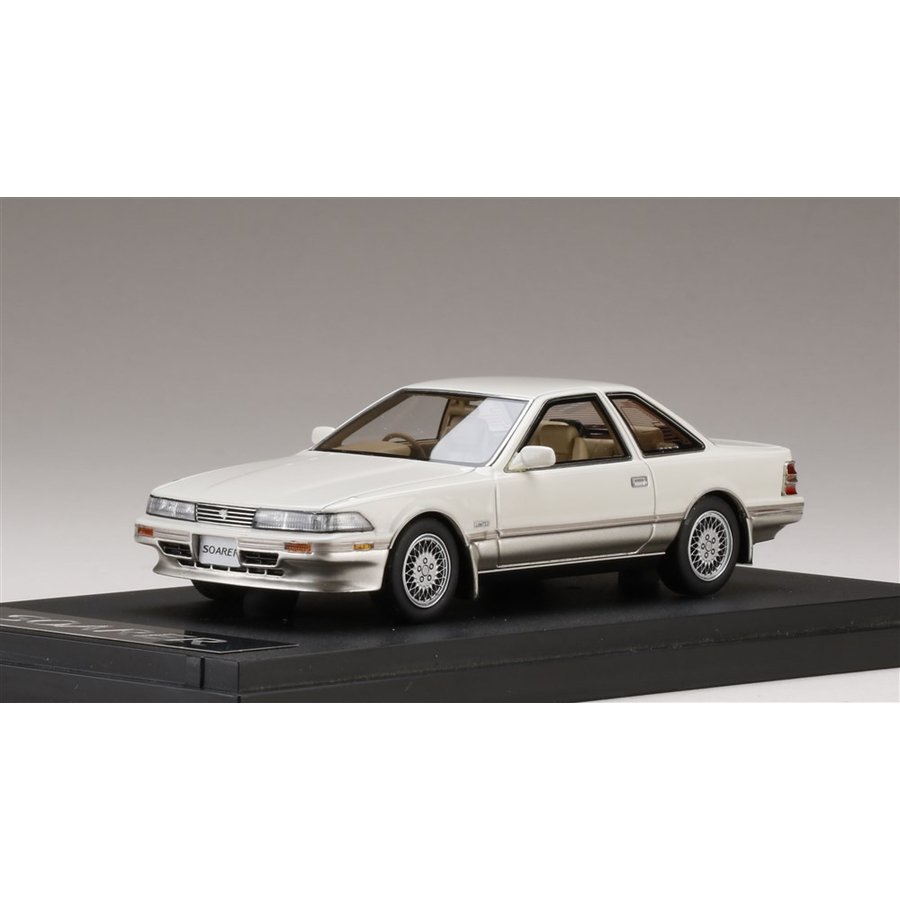 MARK43 1/43 トヨタ ソアラ 3.0GT-LIMITED エアーサスペンション (MZ21) 1988 クリスタルホワイトトーニングII 完成品ミニカー PM43107BAT