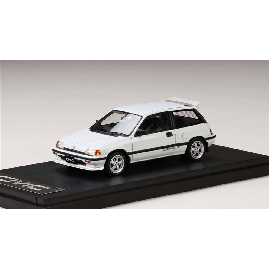MARK43 1/43 ホンダ シビック Si AT 1984 無限 MR-5 ホイール装着車 ホワイト 完成品ミニカー PM4399CW