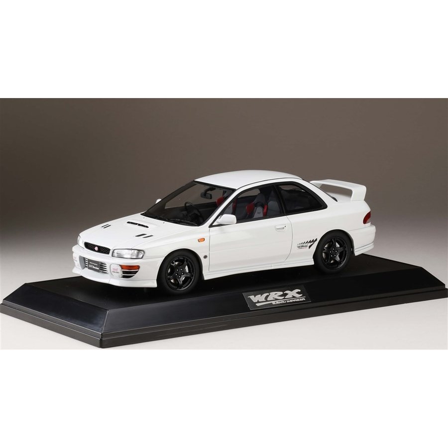 ホビージャパン 1/18 スバル インプレッサWRX タイプ R STi Ver.1997(GC8) フェザーホワイト 完成品ミニカー HJ1812DW