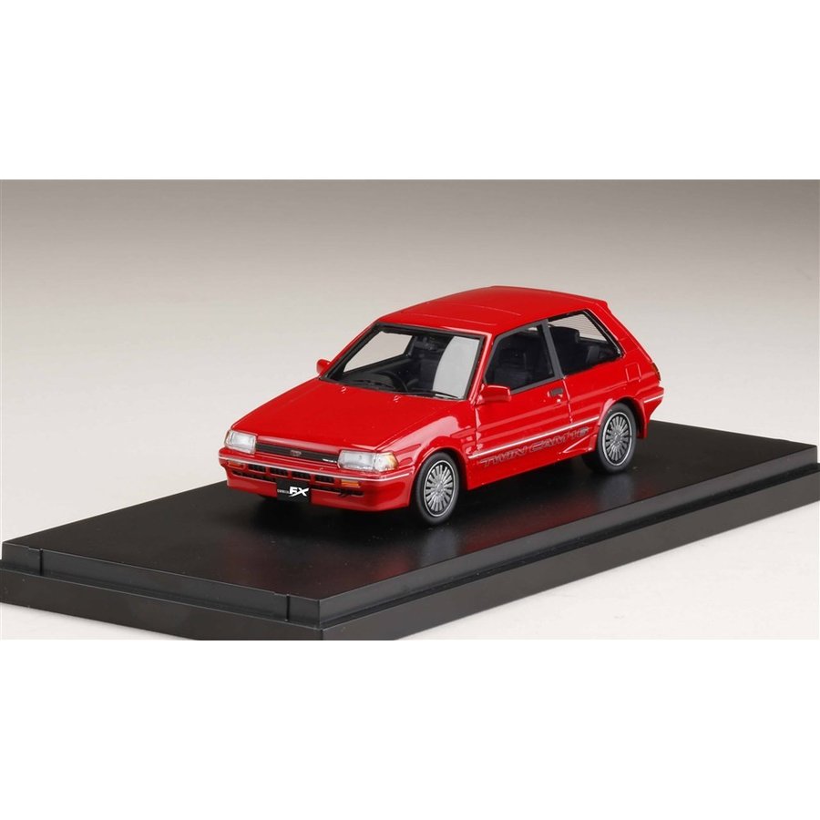 MARK43 1/43 トヨタ カローラ FX-GT AE82 純正オプションホイール装着車 レッド 完成品ミニカー PM43108R