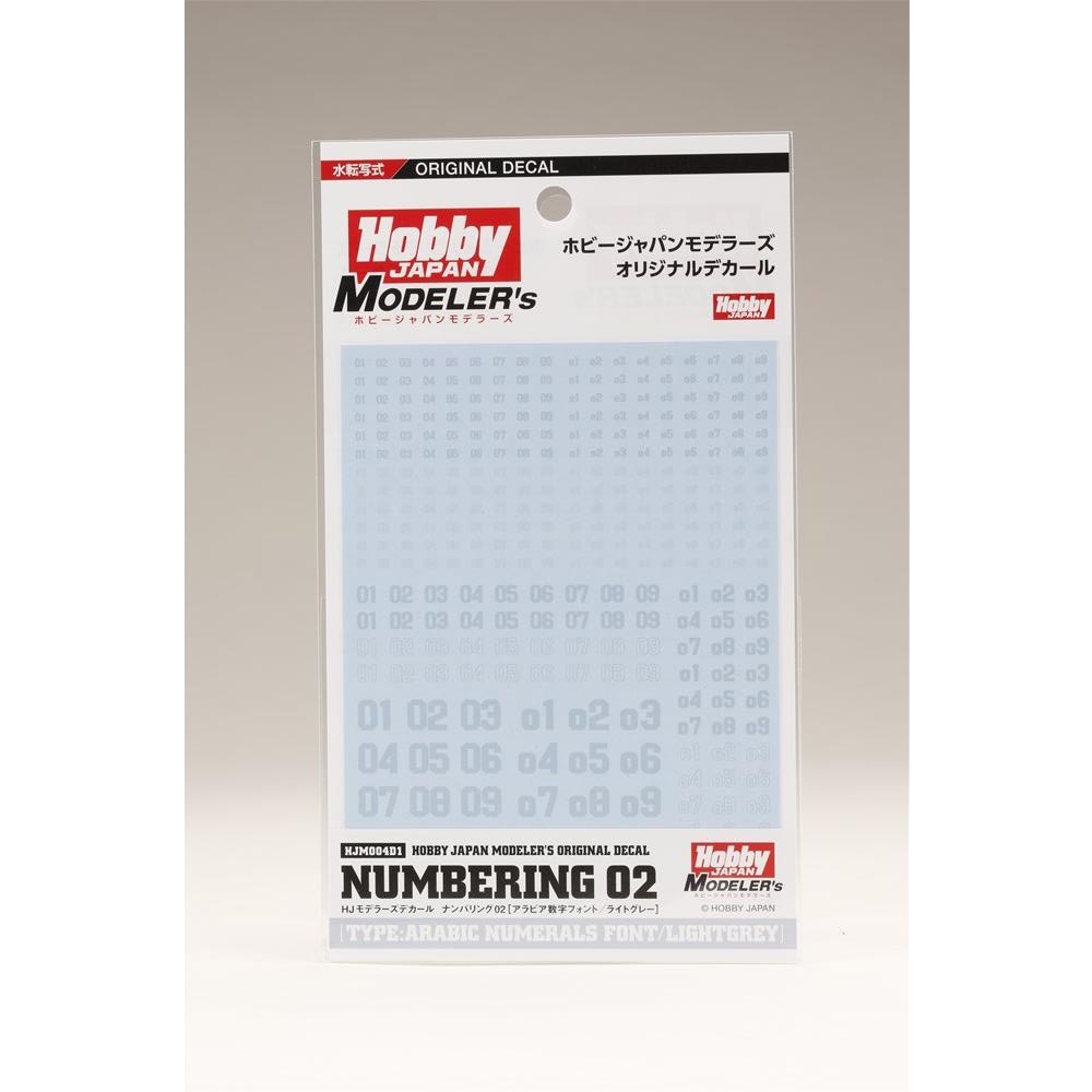 《送料無料》HJモデラーズデカール ナンバリング02[ライトグレー] 模型用グッズ HJM004D1