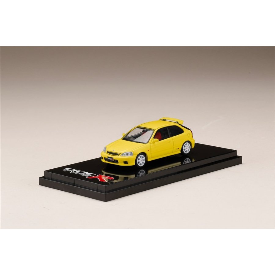 ホビージャパン 1/64 ホンダ シビック TYPE R EK9 サンライトイエロー 完成品ミニカー HJ641016Y
