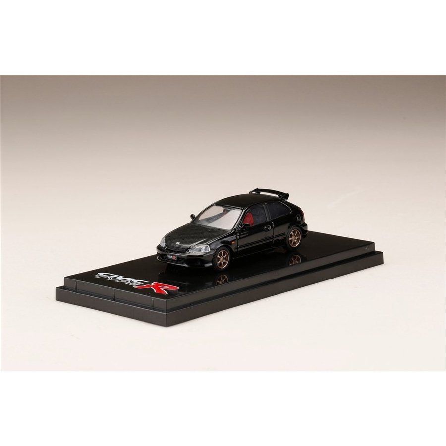 ホビージャパン 1/64 ホンダ シビック TYPE R EK9 カスタムバージョン/カーボンボンネット スターライトブラックパール 完成品ミニカー HJ641016CBK
