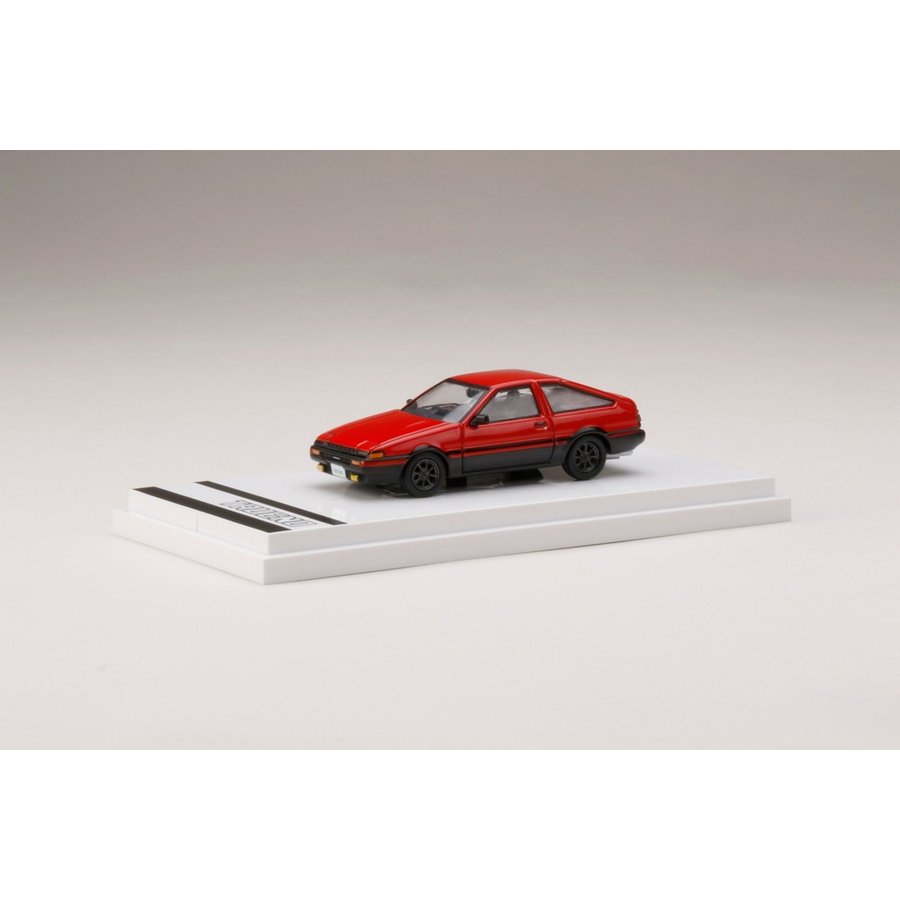 ホビージャパン 1/64 トヨタ スプリンター トレノ GT APEX (AE86) カスタムバージョン ハイフラッシュツートン(赤/黒) 完成品ミニカー HJ641008SRK