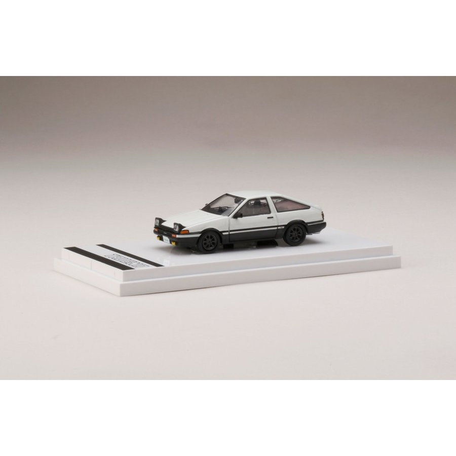 ホビージャパン 1/64 トヨタ スプリンター トレノ GT APEX(AE86)オープンヘッドライト ハイテックツートン(白/黒) 完成品ミニカー HJ641008LWK