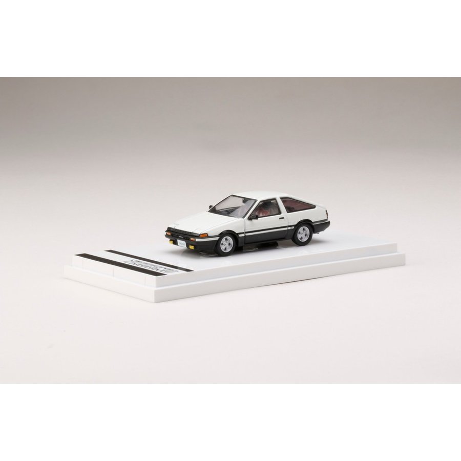 ホビージャパン 1/64 トヨタ スプリンター トレノ GT APEX (AE86) ハイテックツートン (白/黒) 完成品ミニカー HJ641008WK