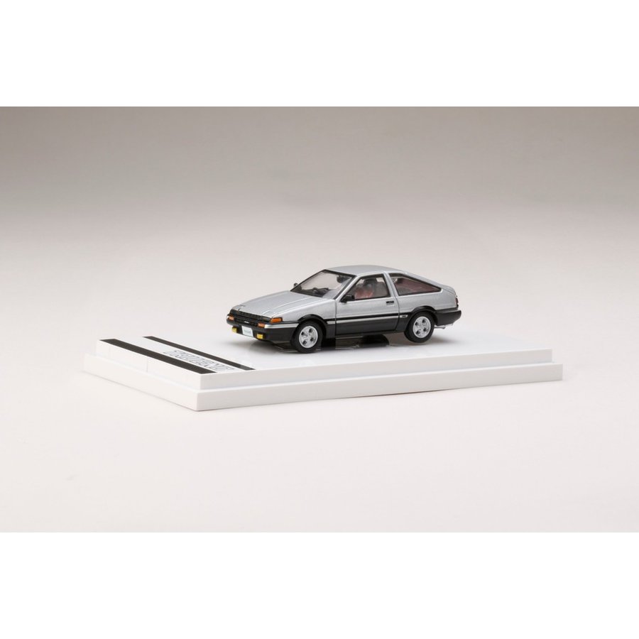 ホビージャパン 1/64 トヨタ スプリンター トレノ GT APEX (AE86) ハイメタルツートン(銀/黒) 完成品ミニカー HJ641008SK