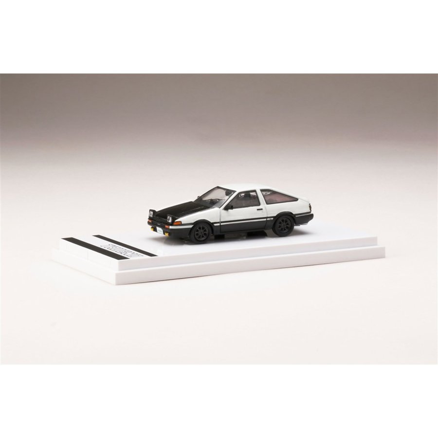 ホビージャパン 1/64 トヨタ スプリンター トレノ GT APEX AE86 オープンライト カーボンボンネット ハイテックツートン 完成品ミニカー HJ641008LCWK