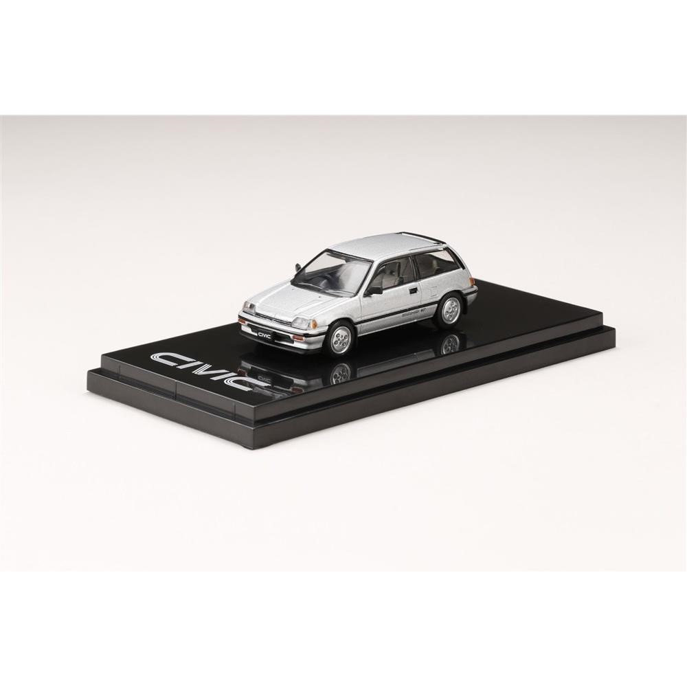 ホビージャパン 1/64 ホンダ シビック Si AT 1984 ワンダーシビック シルバーメタリック 完成品ミニカー HJ641029AS