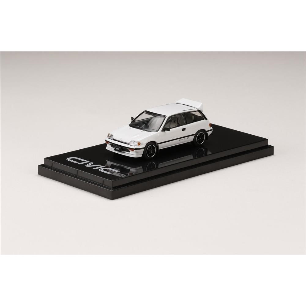 ホビージャパン 1/64 ホンダ シビック Si AT 1984 カスタムバージョン ワンダーシビック ホワイト 完成品ミニカー HJ641029CW
