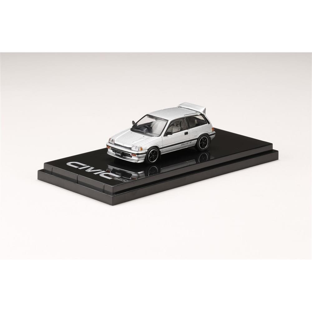 ホビージャパン 1/64 ホンダ シビック Si AT 1984 カスタムバージョン ワンダーシビック シルバーメタリック 完成品ミニカー HJ641029CS