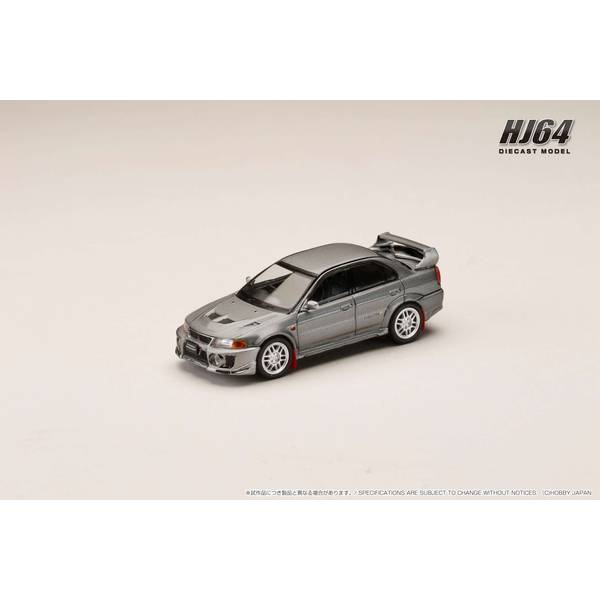 1/64 ミツビシ ランサーGSRエボリューション5 CP9A 1998 マッドフラップ付 グレーメタリック 完成品ミニカー HJ642032AGM