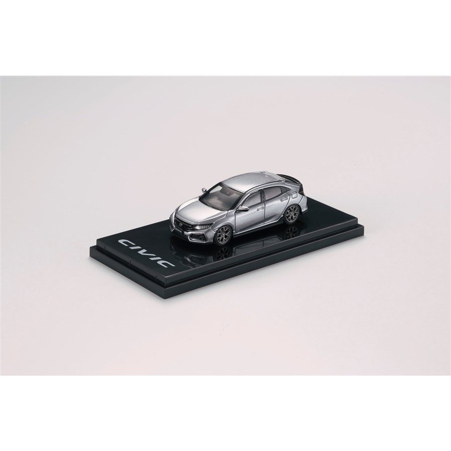 ホビージャパン 1/64 ホンダ シビックハッチバック FK7 カスタムバージョン ルナシルバーメタリック 完成品ミニカー HJ641018BS