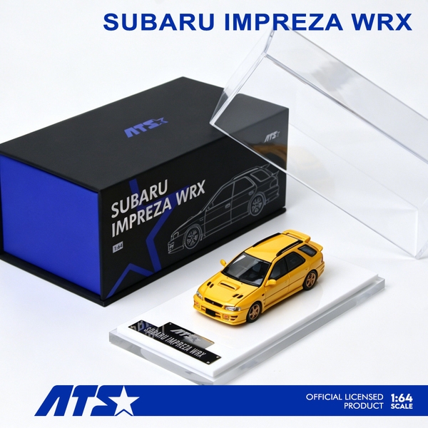 【10月予約】1/64 スバル インプレッサ WRX パールイエロー 完成品ミニカー ATS881508