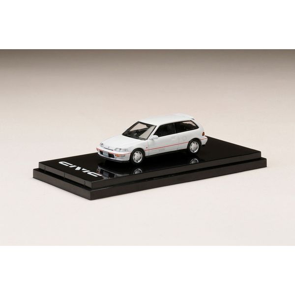 ホビージャパン 1/64 ホンダ シビック EF9 SiR II ホワイト 完成品ミニカー HJ641031AW
