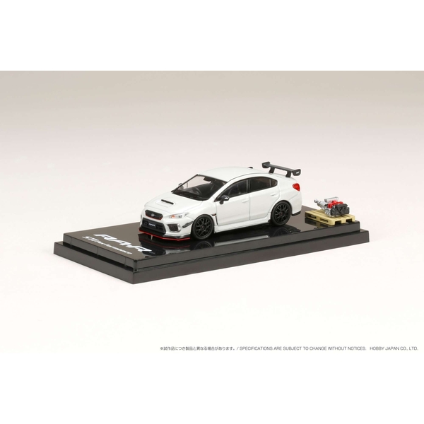 1/64 スバル WRX STI RA-R オプション装着車/エンジンディスプレイモデル付 クリスタルホワイトパール