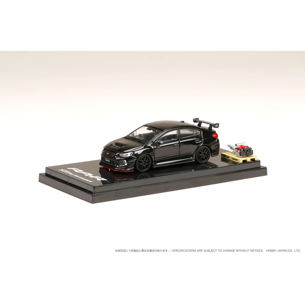 1/64 スバル WRX STI RA-R オプション装着車/エンジンディスプレイモデル付 クリスタルブラックシリカ