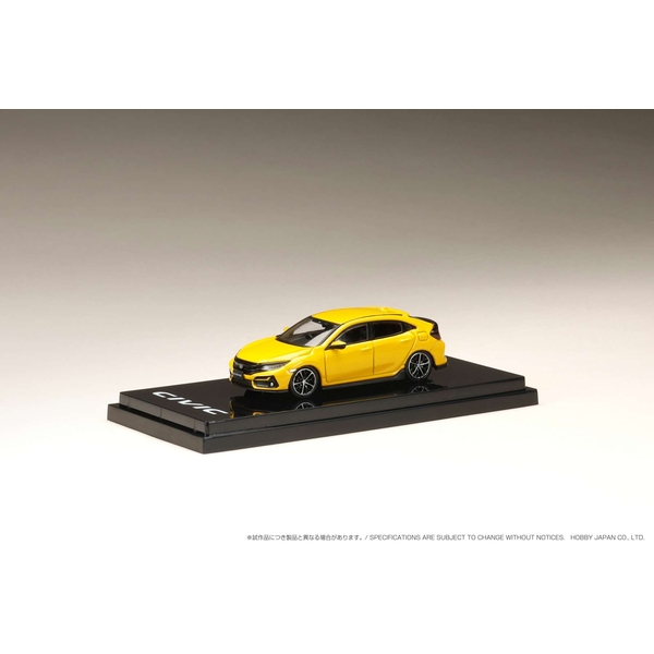 1/64 ホンダ シビック ハッチバック FK7 2020 イエロー カスタムカラー 完成品ミニカー HJ642018AY