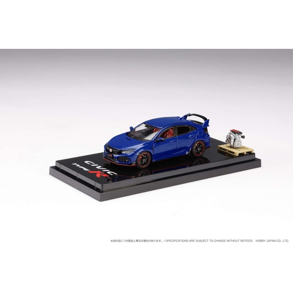 1/64 ホンダ シビック TYPE R FK8 2017 エンジン付 ブリリアントスポーティブルーメタリック 完成品ミニカー HJ641055ABL