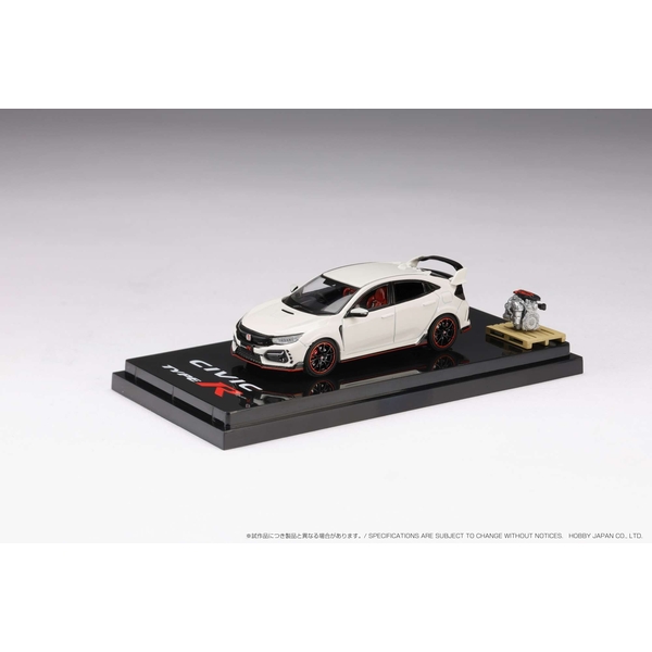 1/64 ホンダ シビック TYPE R FK8 2020 エンジンディスプレイモデル付 チャンピオンシップホワイト 完成品ミニカー HJ642055AW