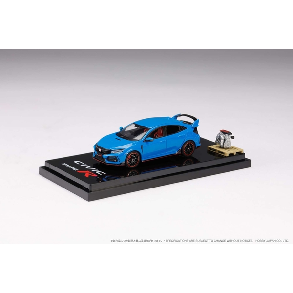 1/64 ホンダ シビック TYPE R FK8 2020 エンジンディスプレイモデル付 レーシングブルーパール 完成品ミニカー HJ642055ABL