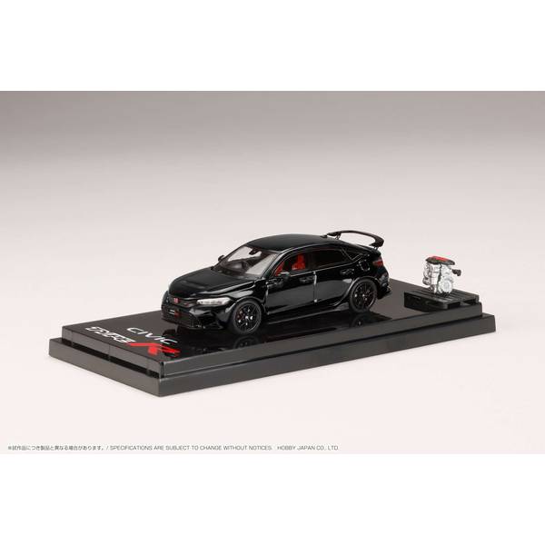 1/64 ホンダ シビック TYPE R FL5 エンジンディスプレイモデル付 クリスタルブラックパール 完成品ミニカー HJ641063BK